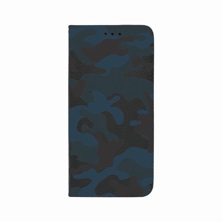 Калъф тип тефтер Unique за Oppo Reno 5 Lite / A94 4G / F19 Pro, Camouflage, Magnetic Flip Case, Black, FLb 789
