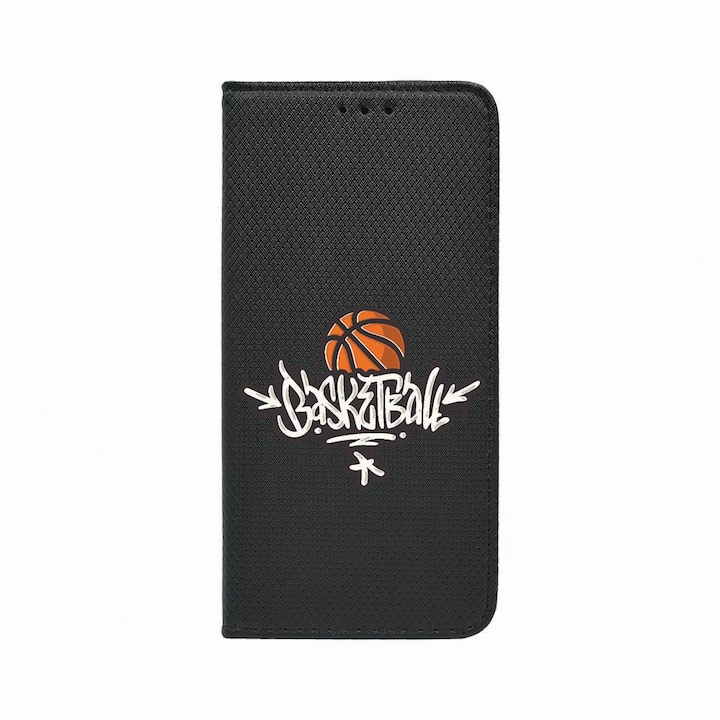 Калъф тип тефтер Unique за Apple iPhone 11 Pro, basketball, Magnetic Flip Case, Black, FLb 792