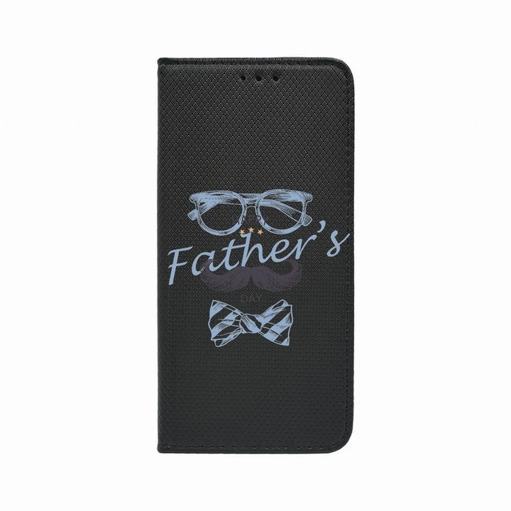 Калъф тип тефтер Unique за Huawei P30 Pro, Fathers Day, Magnetic Flip Case, Black, FLb 797
