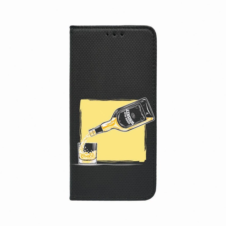 Husa Tip Carte, Magnet Book Case, Compatibila cu Huawei P30 Lite, Whiskey, Inchidere Magnetica, Buzunar Card, FLb 805