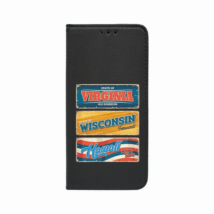 Husa Tip Carte, Magnet Book Case, Compatibila cu Samsung Redmi Note 9 Pro / Redmi Note 9 Pro Max, License Plate Number, Inchidere Magnetica, Buzunar Card, FLb 815