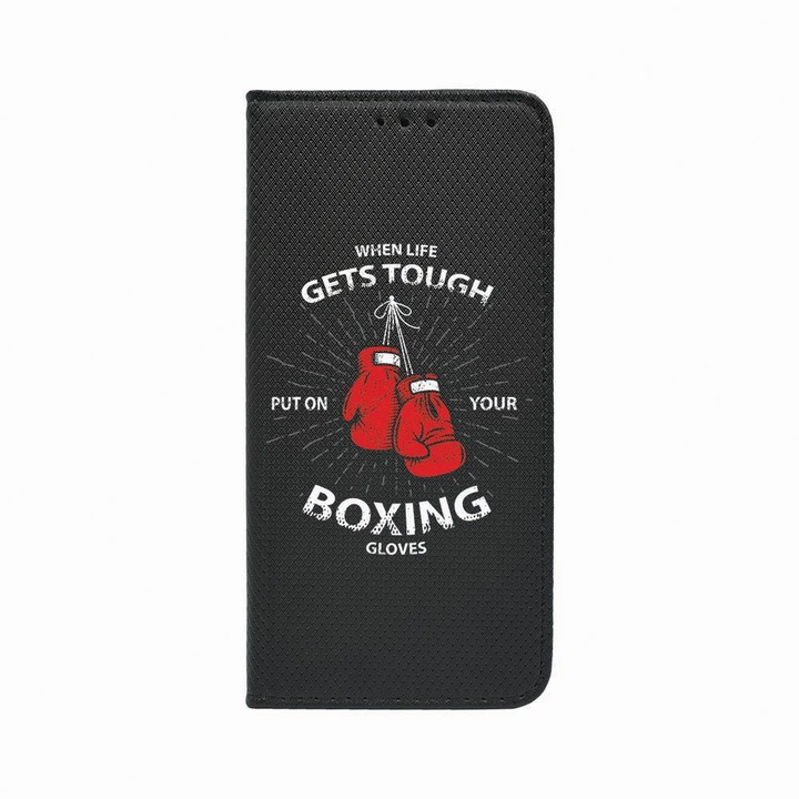 Husa Tip Carte, Magnet Book Case, Compatibila cu Samsung Galaxy A12 / Galaxy M12, FLboxing, Inchidere Magnetica, Buzunar Card, FLb 816