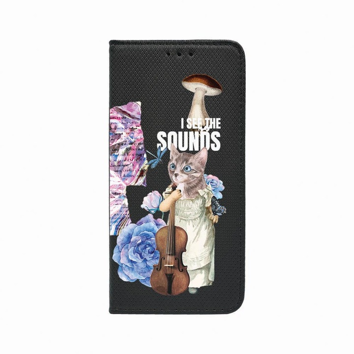 Husa Tip Carte, Magnet Book Case, Compatibila Cu Xiaomi Poco X3 Pro / Poco X3 / Poco X3 (NFC), I See The Sounds, Inchidere Magnetica, Buzunar Card, FLb 914