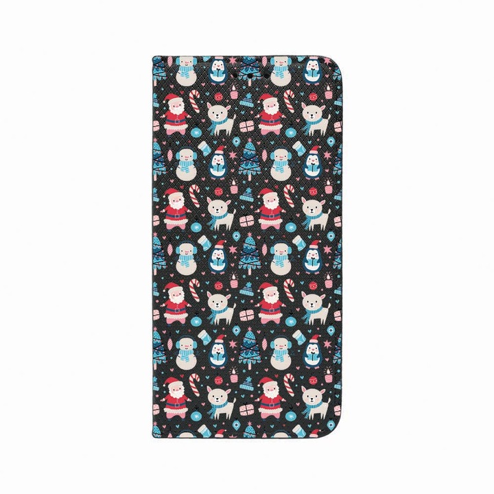 Калъф тип тефтер Unique за Oppo A54 5G, Christmas Ornaments, Magnetic Flip Case, Black, FLb 876