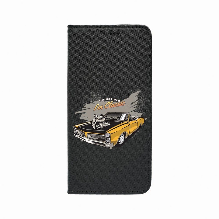 Калъф тип тефтер Unique за Samsung Galaxy A53 5G, I'm Not Old, Magnetic Flip Case, Black, FLb 826