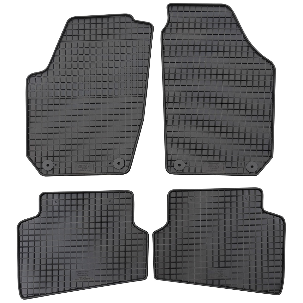 Set 4 Covorase cauciuc Petex, pentru Skoda Fabia II