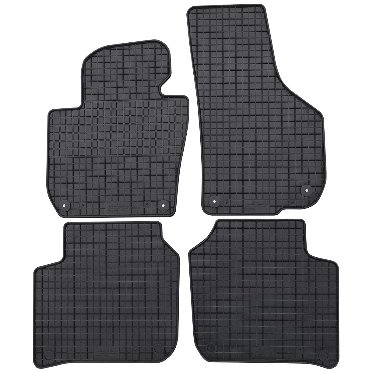 Set 4 Covorase cauciuc Petex, pentru Skoda Superb II 2008-2015