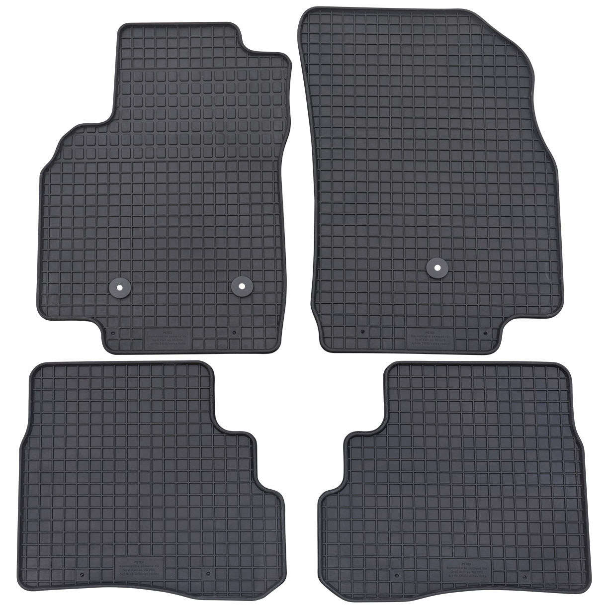 Set 4 Covorase cauciuc Petex, pentru Opel Karl
