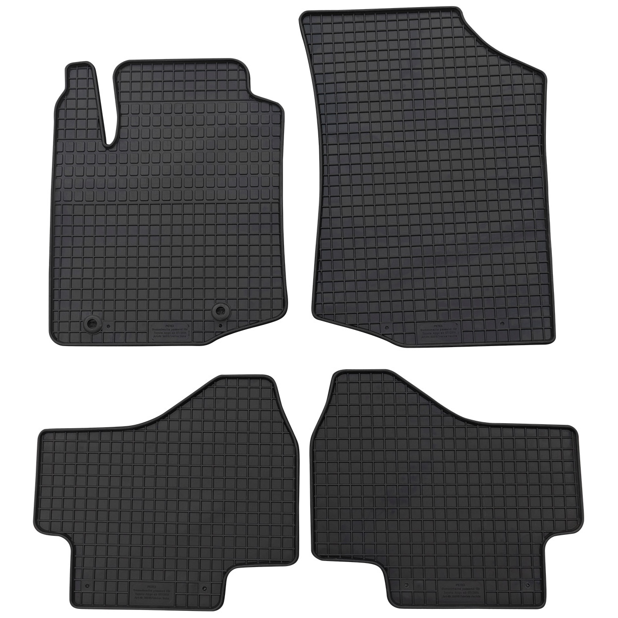 Set 4 Covorase cauciuc Petex, pentru Toyota Aygo de la 07/2014
