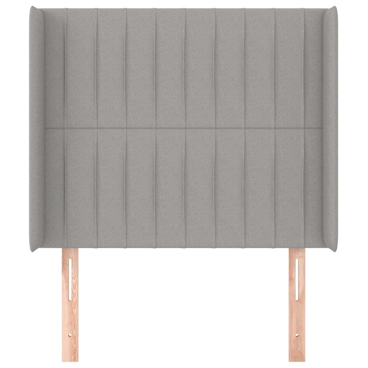 Tablie de pat vidaXL, cu aripioare, gri deschis 103x16x118/128 cm, textil, 12.2 kg 3119808
