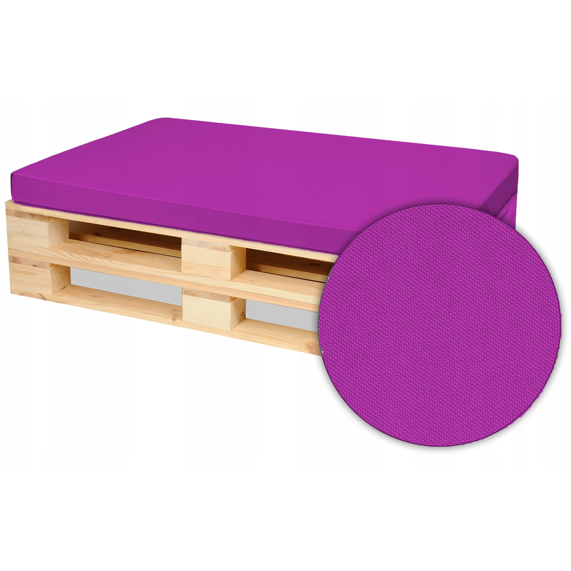 SuperKissen24 raklap bútor párna, 120x80x8 cm, Fuschia