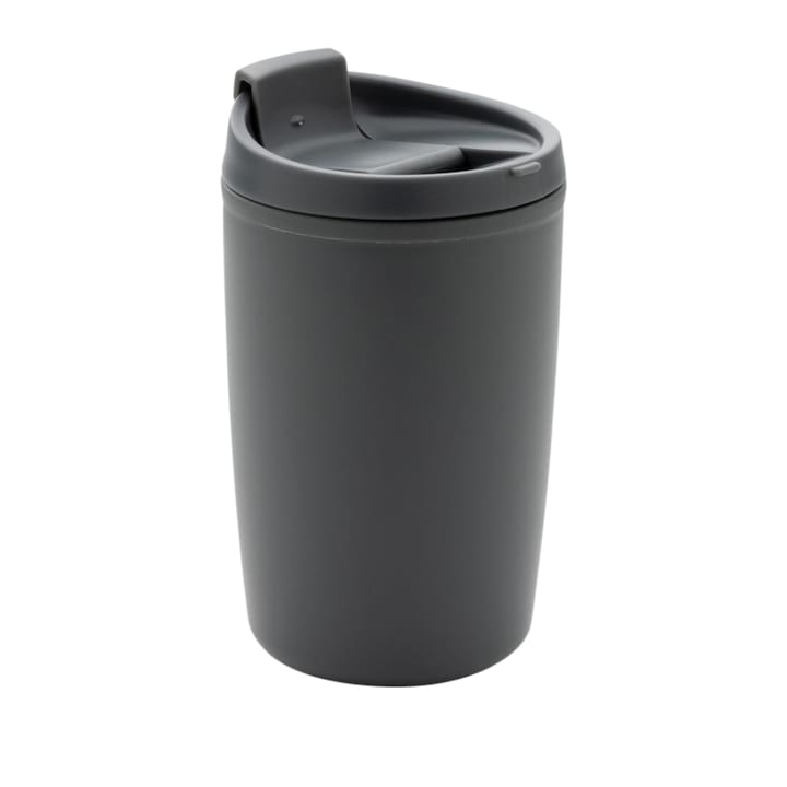 Чаша за кафе с капак, Ronic, рециклирана пластмаса, 300 ml, сива