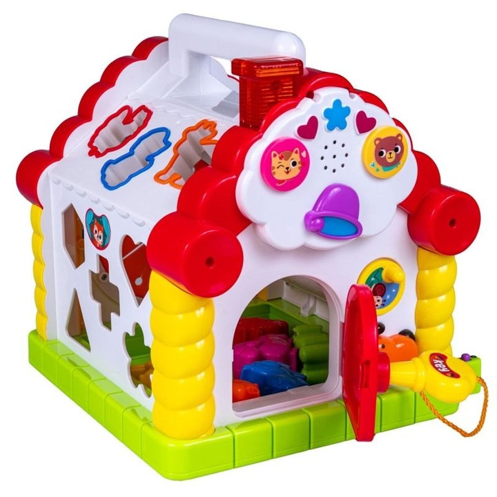 Къща сортер, Anek- Smily Play, Пластмаса, 18 месеца+, Многоцветен