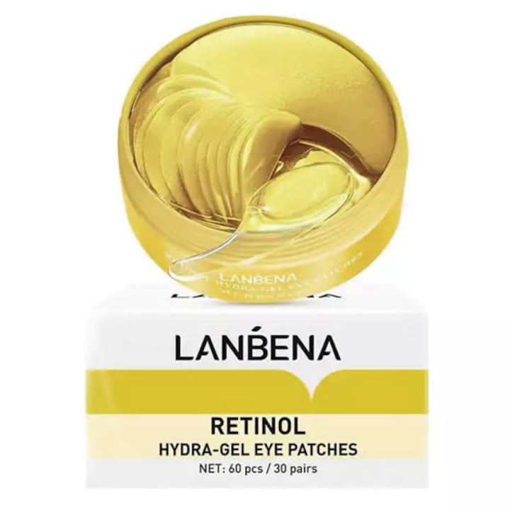 Комплект 60 пачове за очи LANBENA, Hydra-Gel, с ретинол, антиоксидантно действие и против бръчки, 173гр