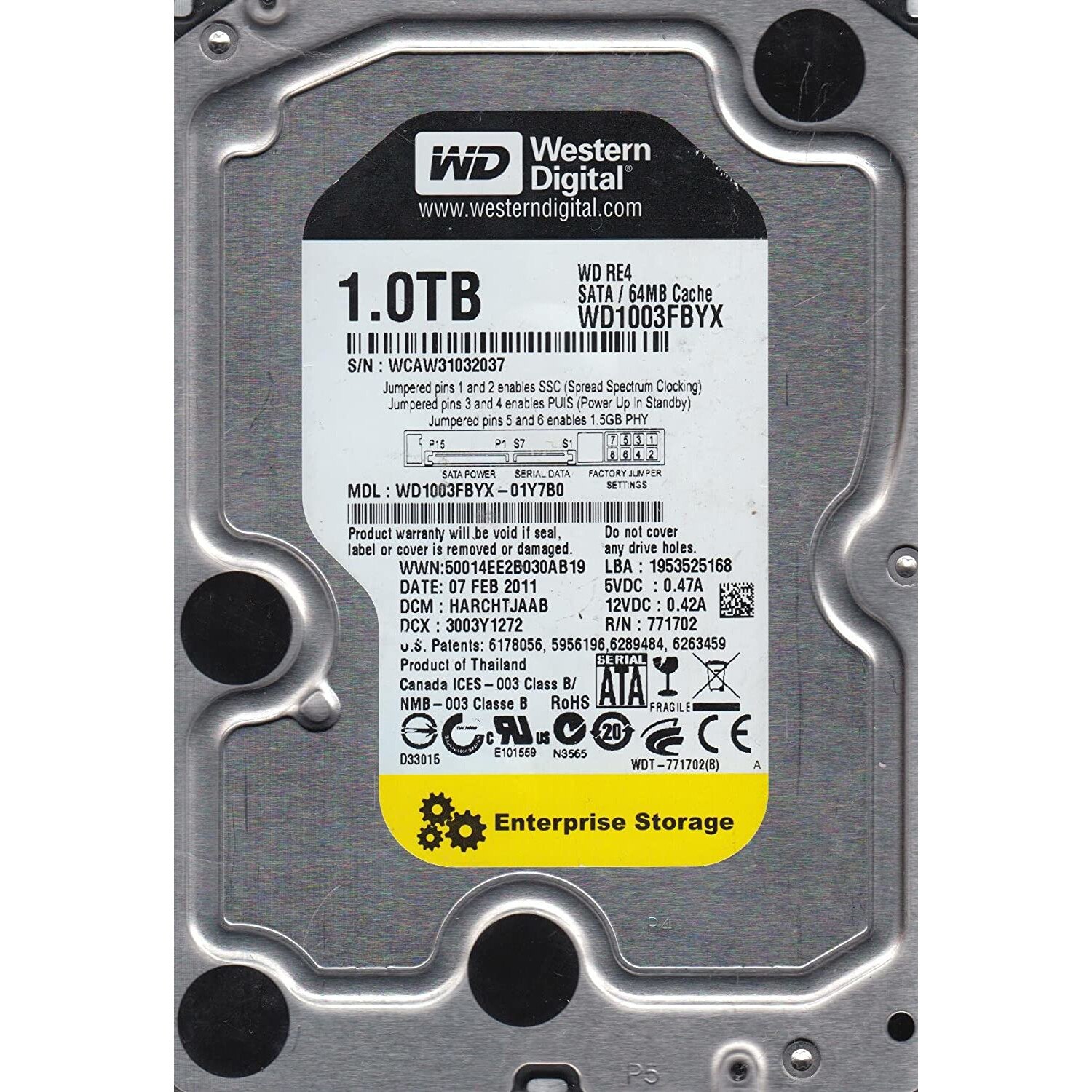 Хард диск WD RE4, 1TB, 7200 оборота/минута, 64 MB, SATA III - eMAG.bg