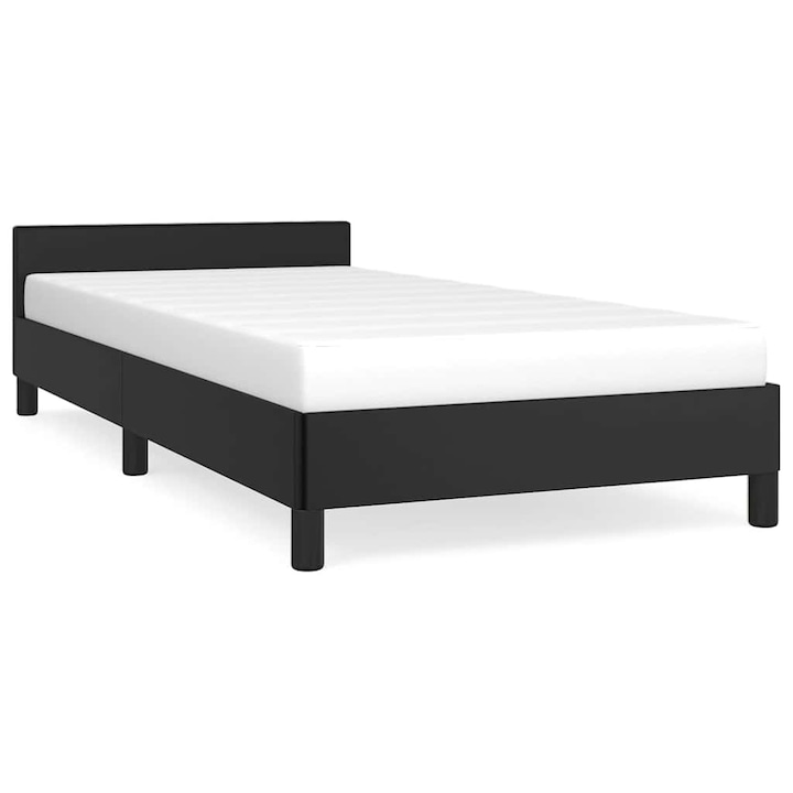 vidaXL fekete ágykeret fejtámlával matrac nélkül 90x200 cm 17.3 kg 347477