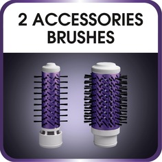 Perie Rotativa Rowenta Brush Activ Volume Shine 2 Cf9530 1000w 2 Trepte De Temperatura Si Viteza Ionizare 2 Perii Invelis Ceramic Mov Emag Ro