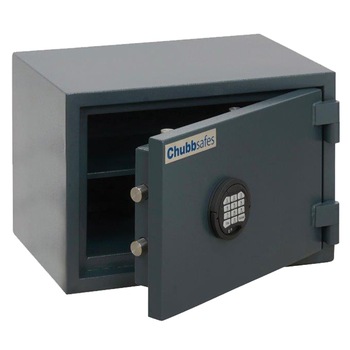 Seif electronic, cu certificare antifoc si antiefractie, model PUS 25 E CHUBB, 340x500x345 mm, negru Seif electronic, cu certificare antifoc si antiefractie, model PUS 25 E CHUBB, 340x500x345 mm, negru