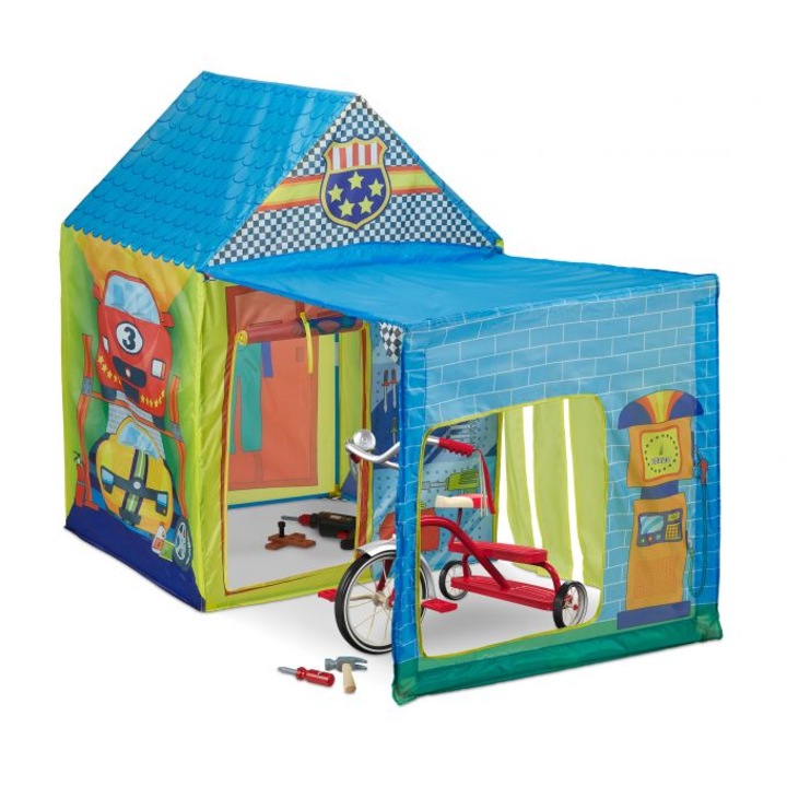 Cort de joaca pentru copii Relaxdays, poliester, multicolor, 146x75x109 cm