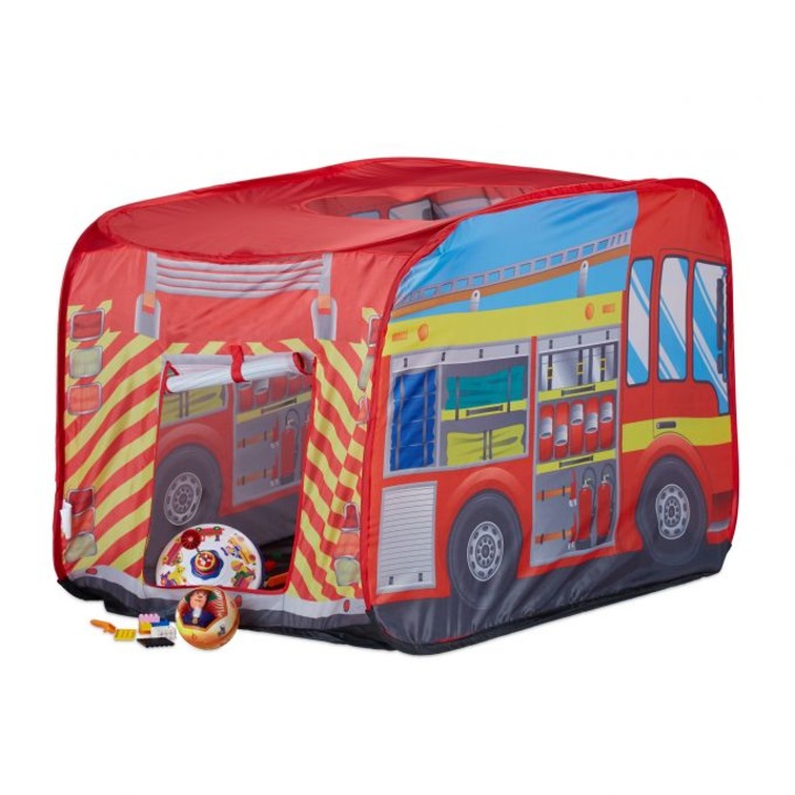 Cort de joaca pentru copii Relaxdays, Pop UP, poliester, multicolor, 110 x 70 x 70 cm
