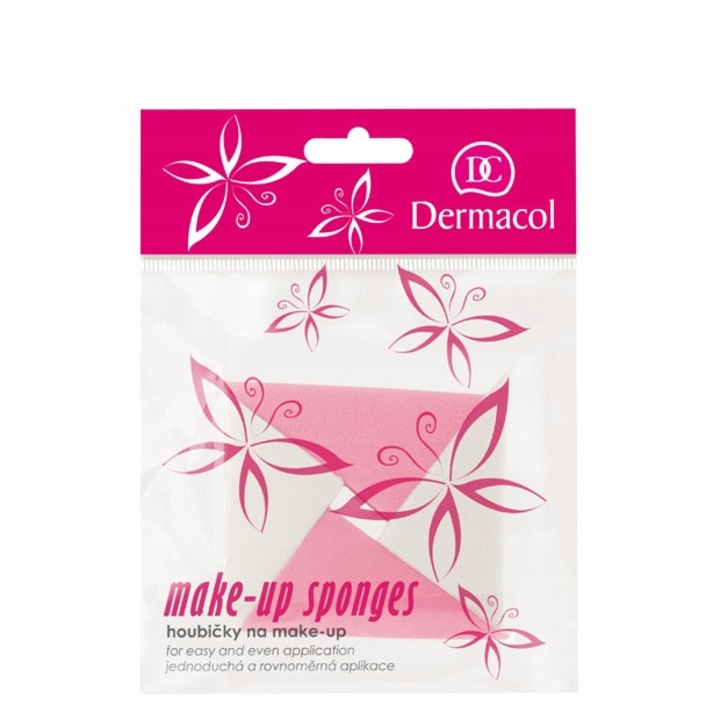 4 db Dermacol sminkszivacs készlet, rózsaszín/fehér