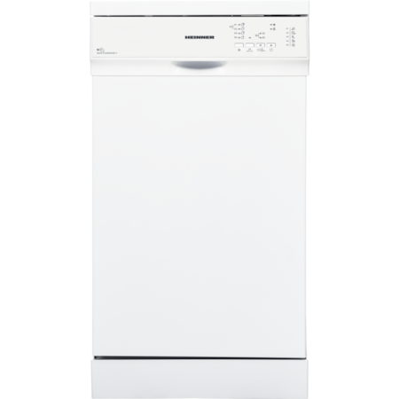 Masina de spalat vase Heinner HDW-FS4552WE++, 10 Seturi, 5 programe, Clasa E, Program Rapid 30’, 45 cm