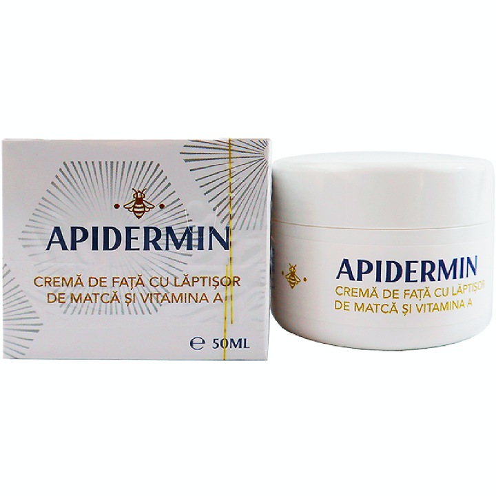 Crema de fata Apidermin cu Laptisor de Matca si Vitamina A, 50ml, Complex Apicol