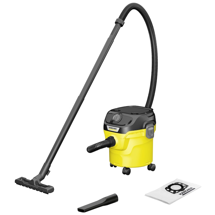 Aspirator multifunctional Karcher KWD 1 V-12/2/18, 1000 W, 12 l, Galben/Negru