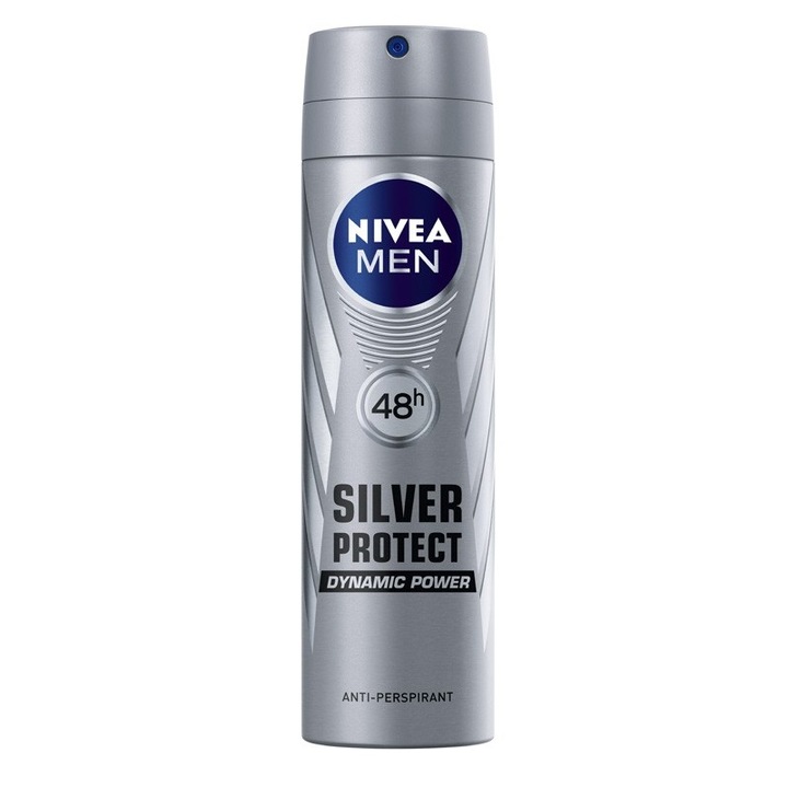 Мъжки дезодорант спрей, Nivea, Silver Protect, Dynamic Power,150 мл