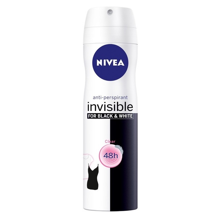 Dezodor, Nivea, Invisible Clear, spray nőknek, 150 ml
