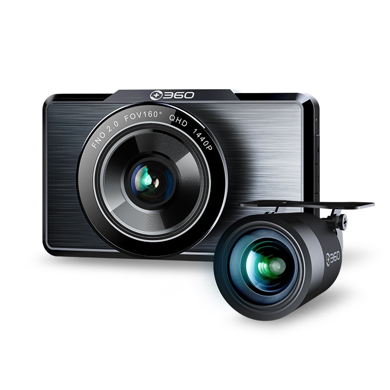 Двойна 360 G500H, DVR камера за кола, Табло и задна камера, 1440p, GPS ...