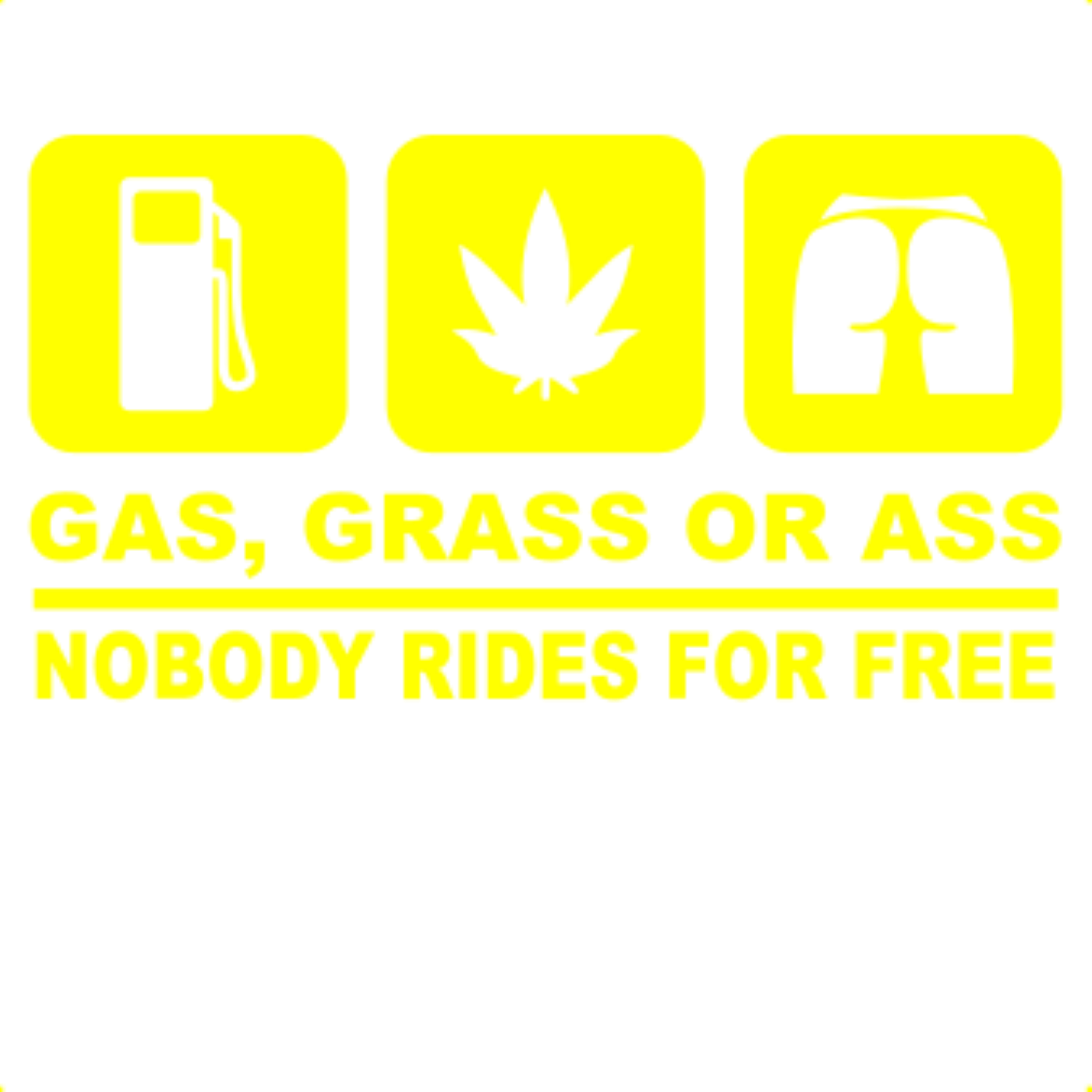 Sticker Decorativ Perete Auto Si Geam Gas Grass Or Ass Galben 25 Cm Emagro 4912