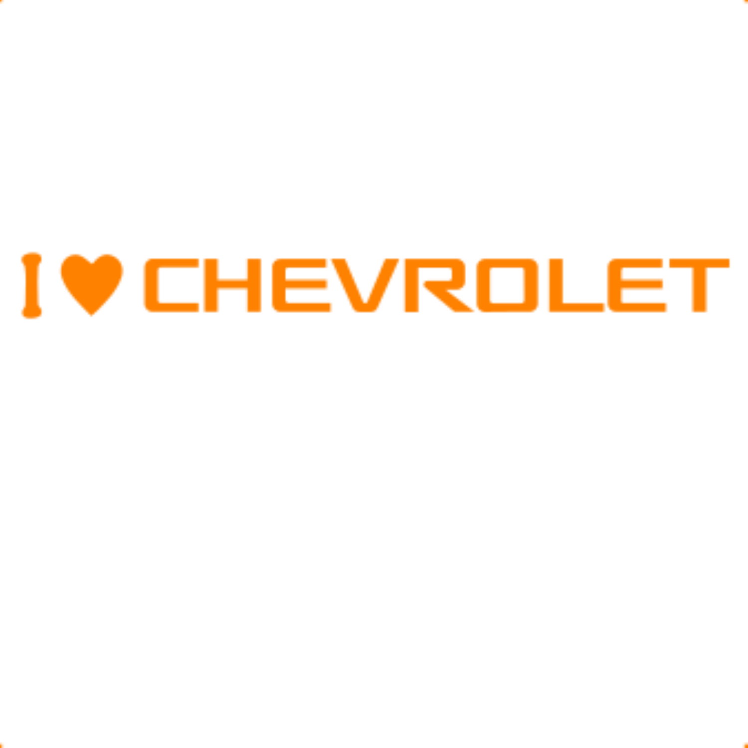 Sticker decorativ perete, auto si geam, I love chevrolet, Portocaliu, 19 cm eMAG.ro