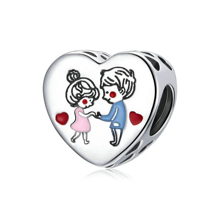 Talisman Argint 925, Charm compatibil Pandora – First Love