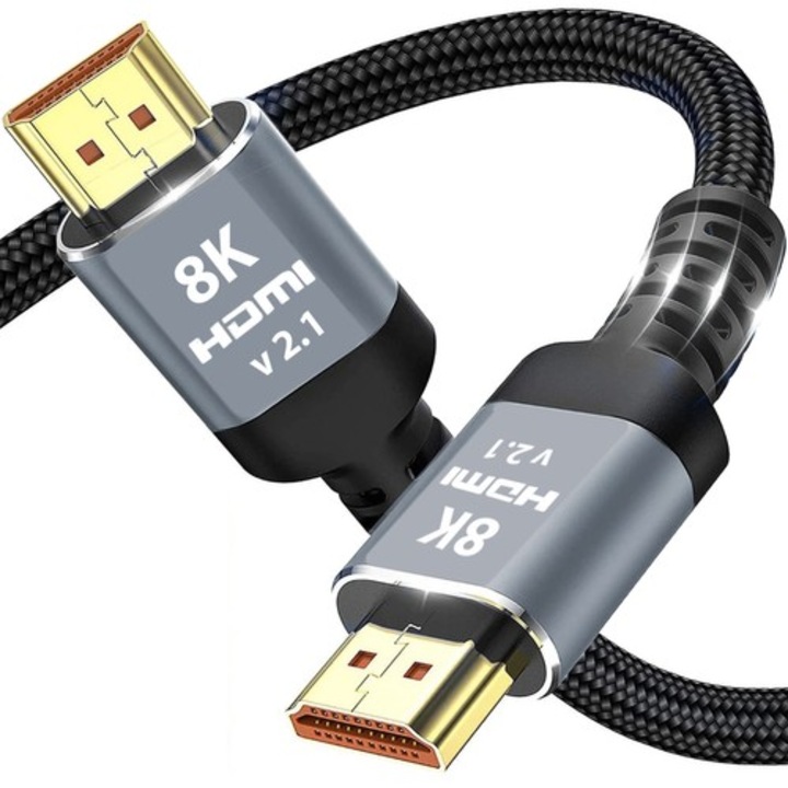 HDMI кабел Izoxis, HDMI 2.1, 8K, 60Hz, 4K, 120Hz, 2 м