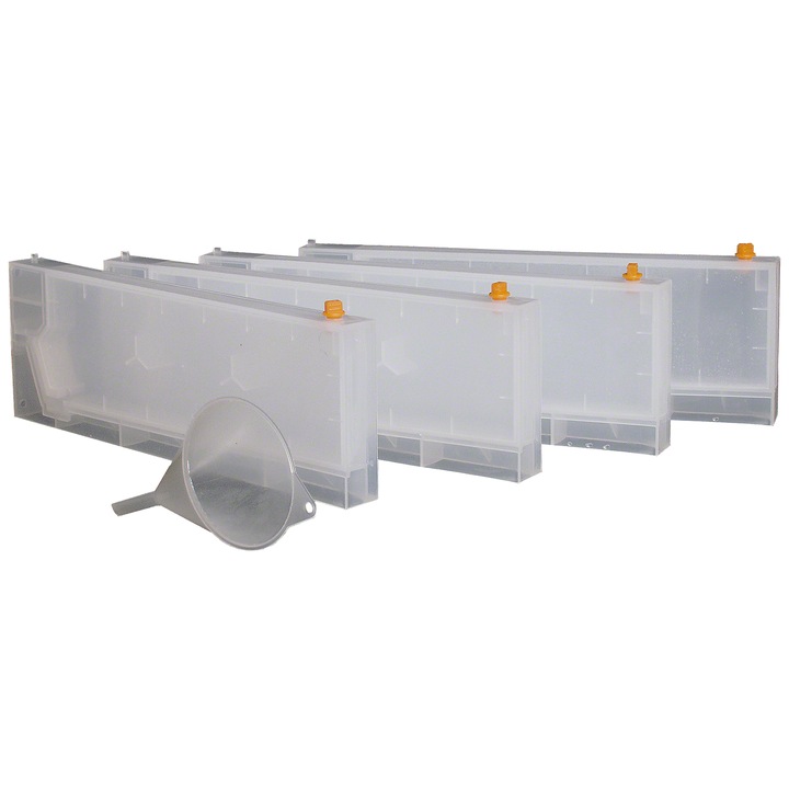 Set 4 cartuse reincarcabile pentru imprimante industriale Roland, Mutoh, Mimaki, Epson, Agfa, Kodak