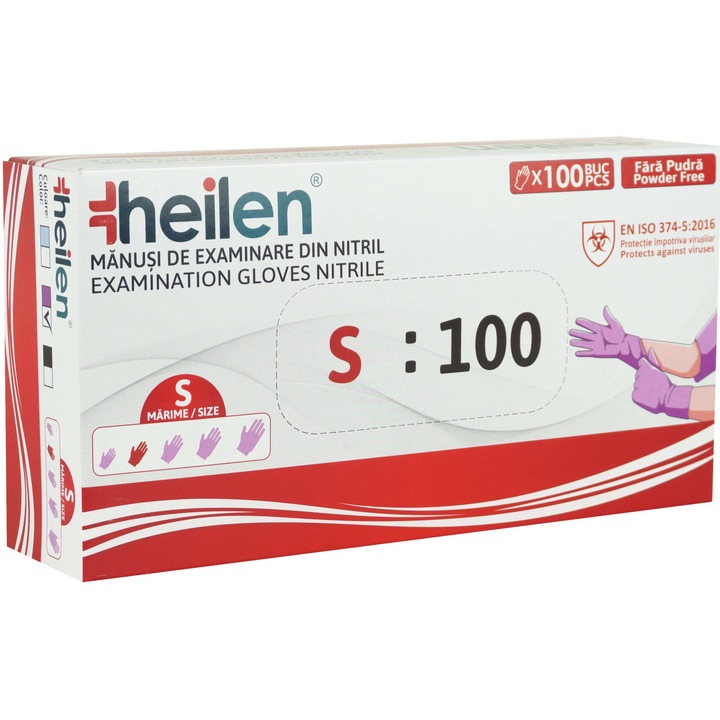Manusi Heilen nitril nepudrate violet S