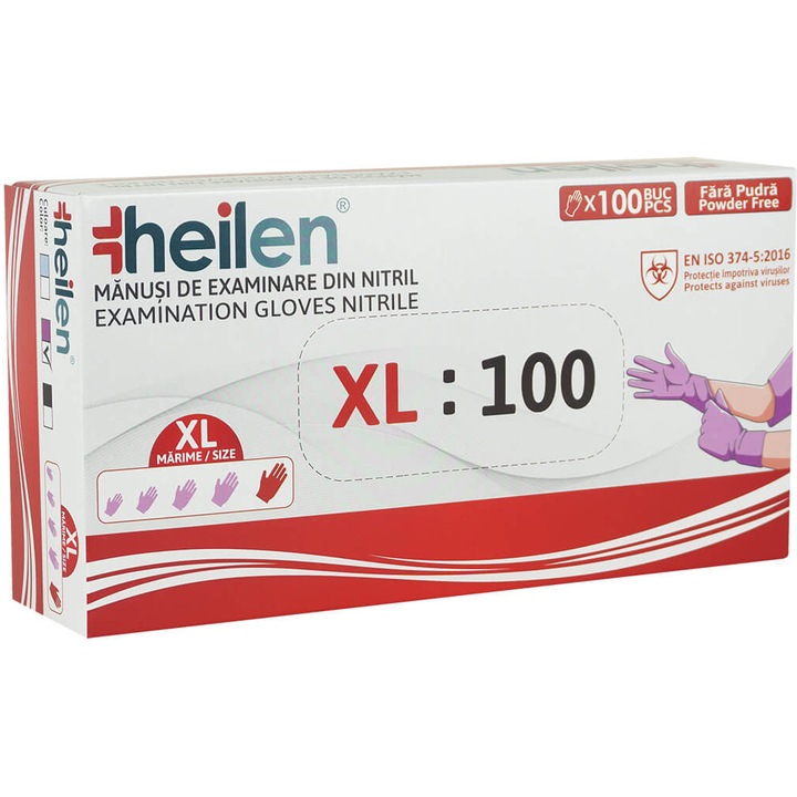 Manusi Heilen nitril nepudrate violet XL