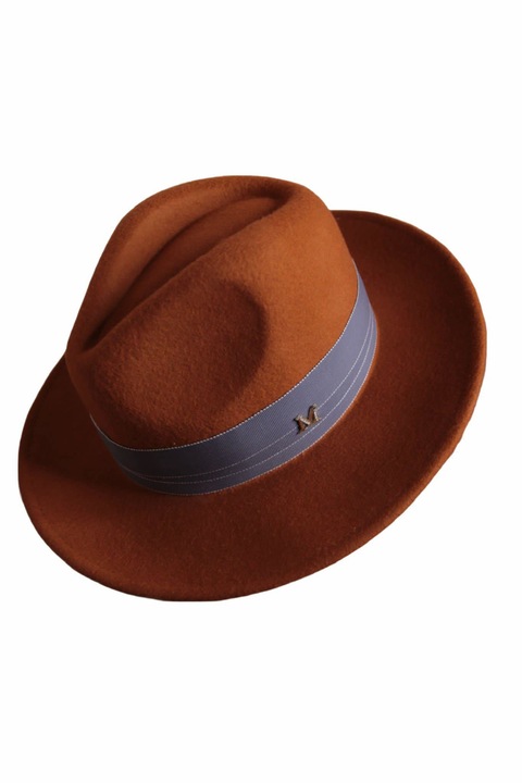 Шапка Aliss Caramiziu, Glamadea, вълна, аксесоари, кристали, стил Fedora