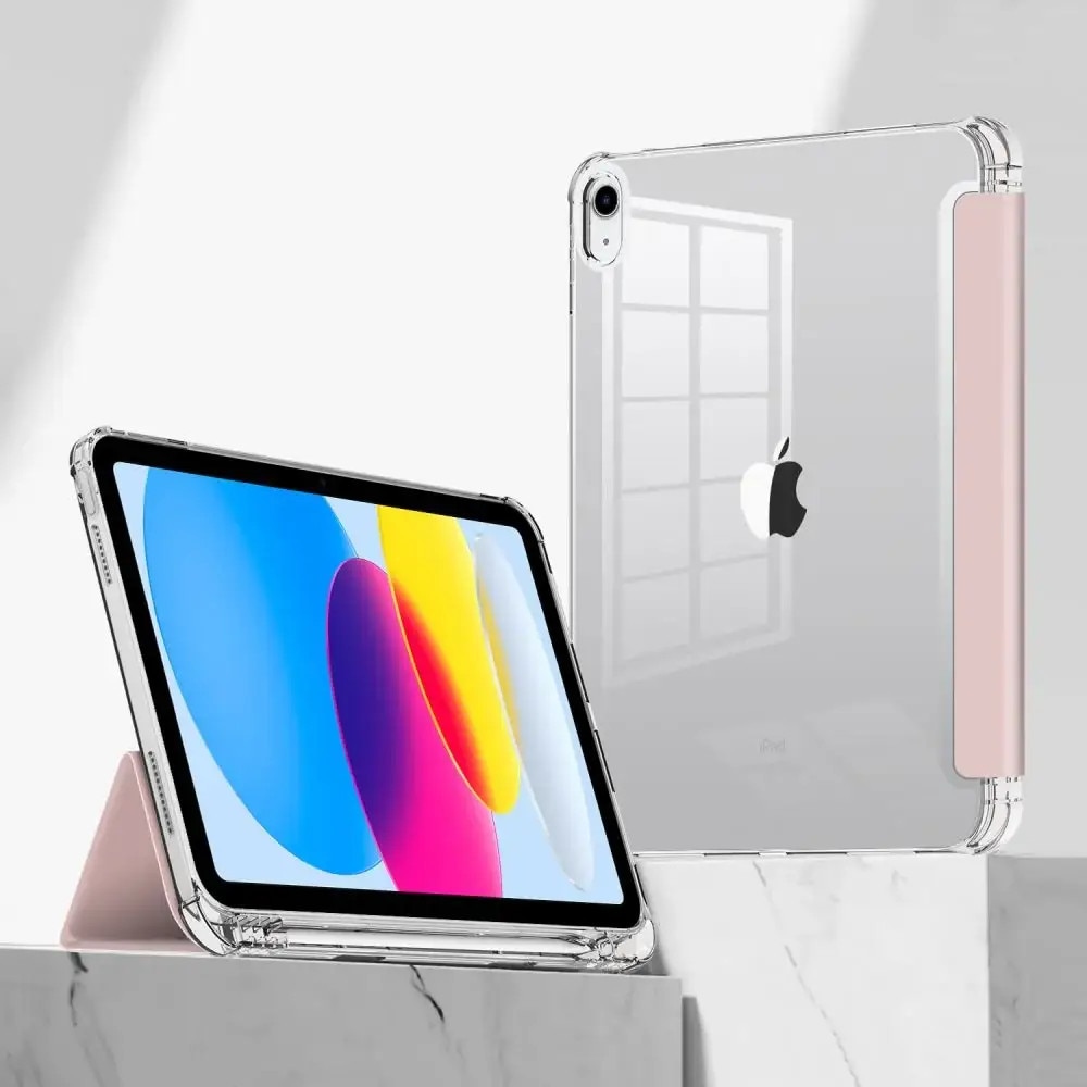 Husa Tech-Protect Smartcase Pen Hybrid compatibila cu iPad 10.9 inch 2022 Pink