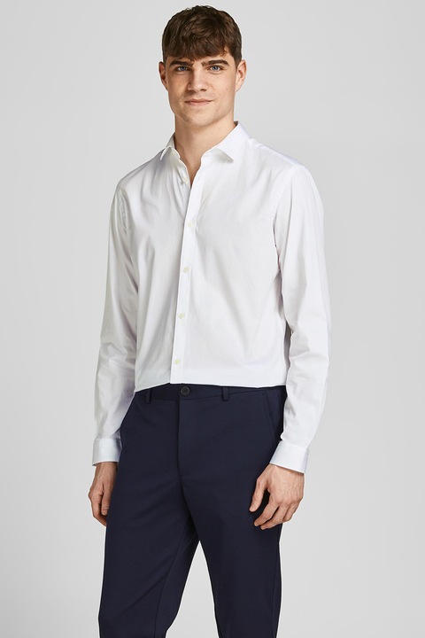 Jack & Jones, Camasa slim fit de bumbac Blacardiff, Alb