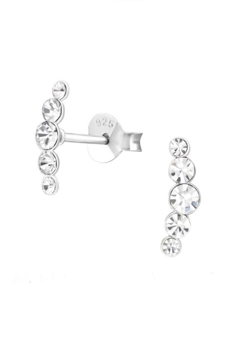 Cercei din argint 925 Shinny Zircon cu 5 pietre de zirconiu