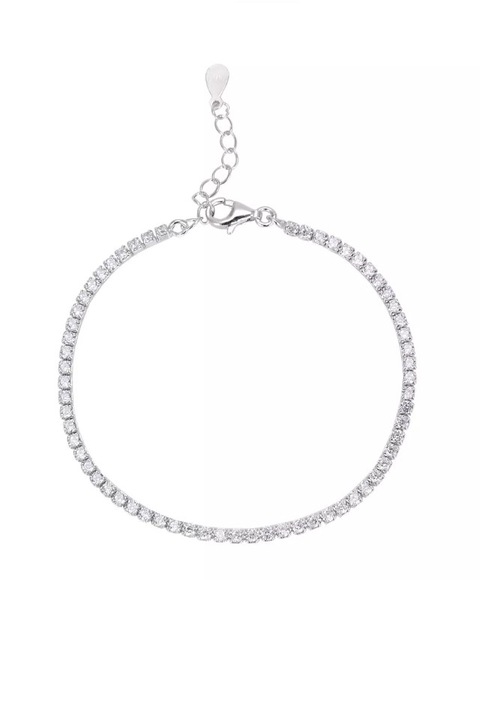 Bratara Tennis Mini din Argint 925 cu pietre de zirconiu transparente, lungime ajustabila