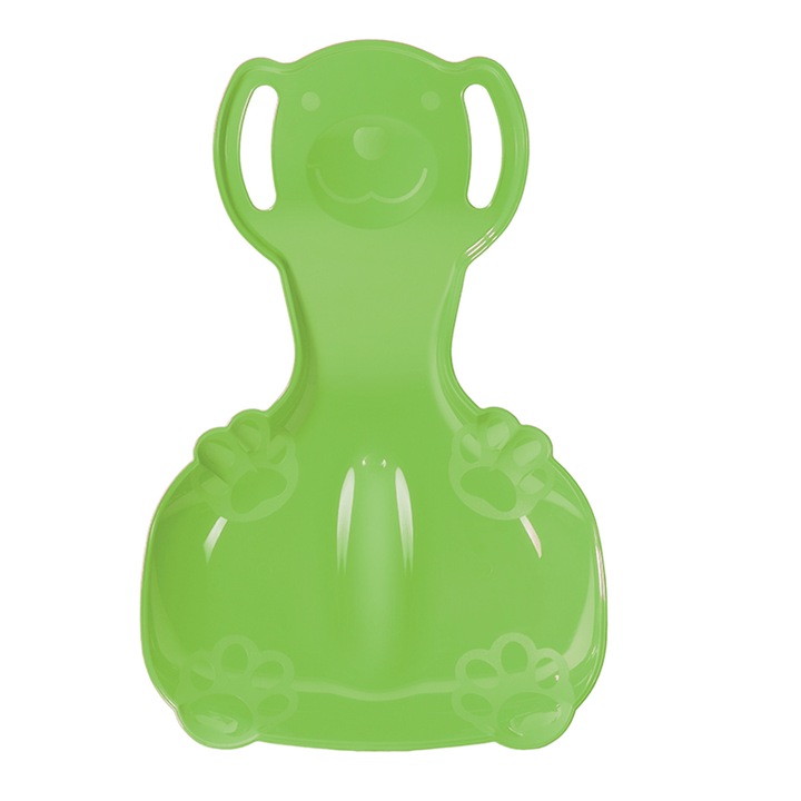 Bob pentru copii Prosperplast Polar Bear 2, fabricat din plastic flexibil si durabil, dimensiuni 61x39x12 cm, design robust, verde