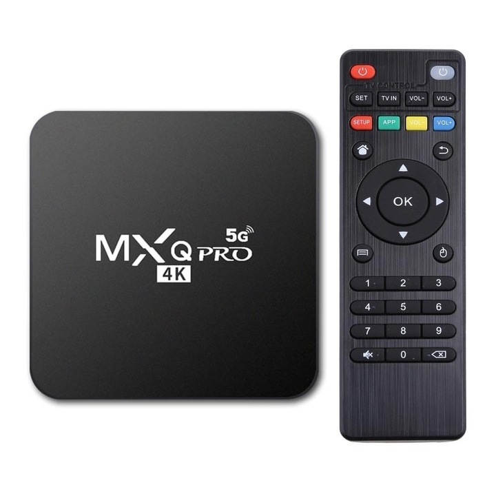 Mini PC TV Box Techstar® MXQ PRO, UltraHD 4K, четириядрен 64 бита. 4GB RAM, 32GB ROM, 5G безжична връзка, Ethernet, Android 10