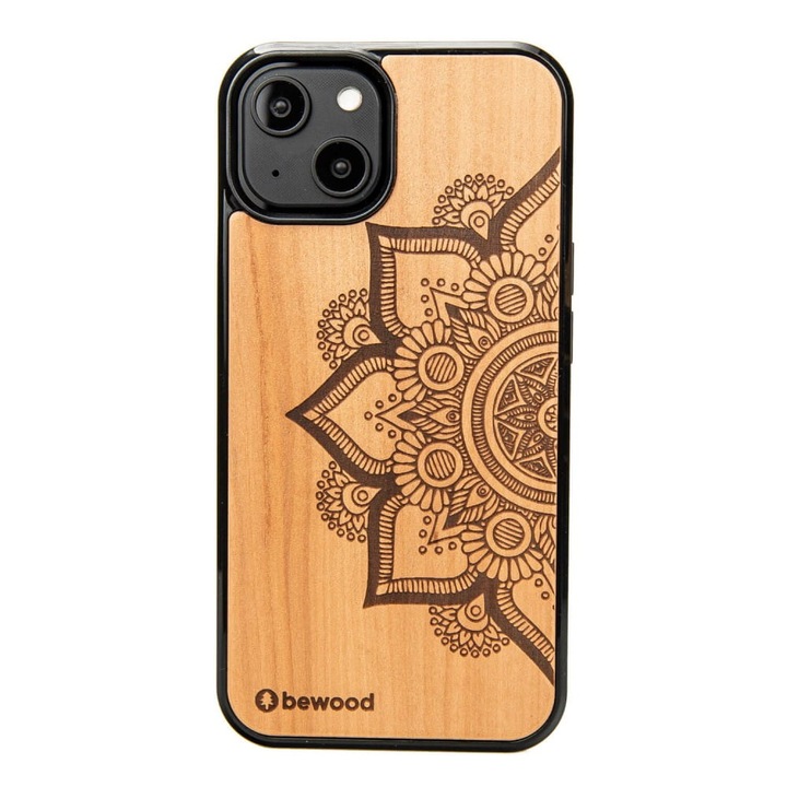 Husa telefon, Bewood, Pentru iPhone 14, Lemn, Maro/negru