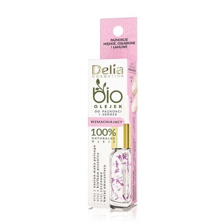 Ulei pentru unghii si cuticule, Delia, Cosmetics Bio, Intaritor, 10ml