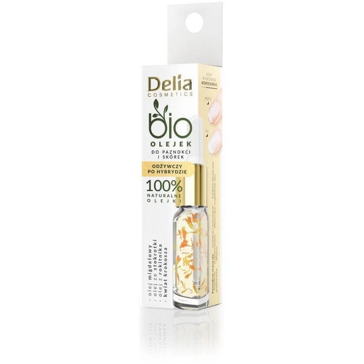 Ulei pentru unghii si cuticule, Delia, Cosmetics Bio, Hidratant, 10ml