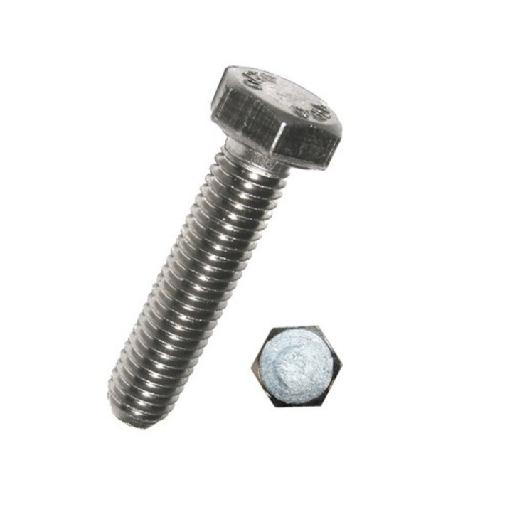 Hatlapfejű metrikus csavar M8x30, lapos alátét, anya 100 db/doboz