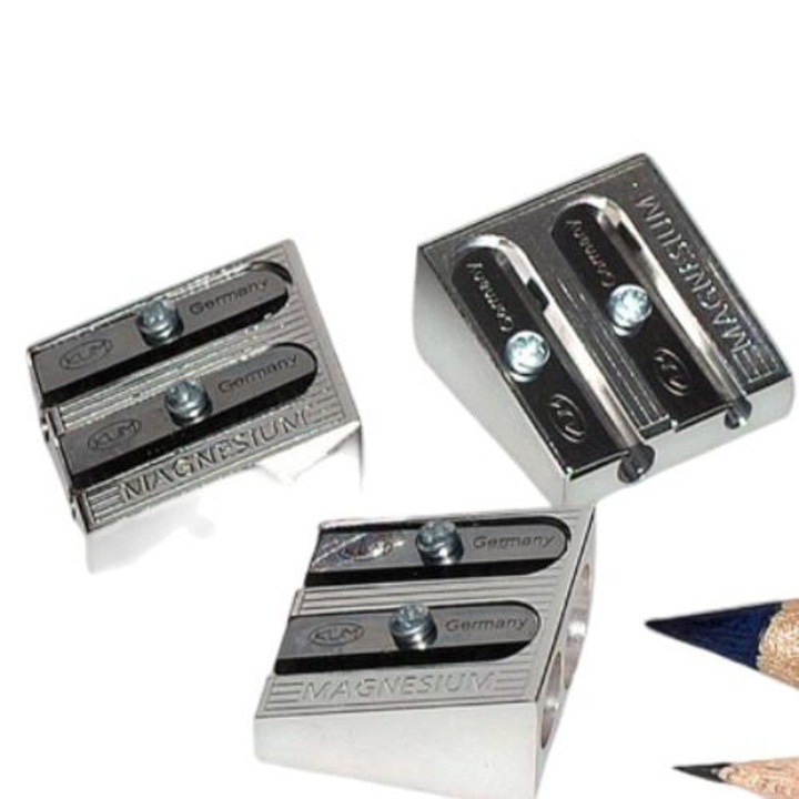 Ascutitoare Kum, Metal, Dubla, Gri